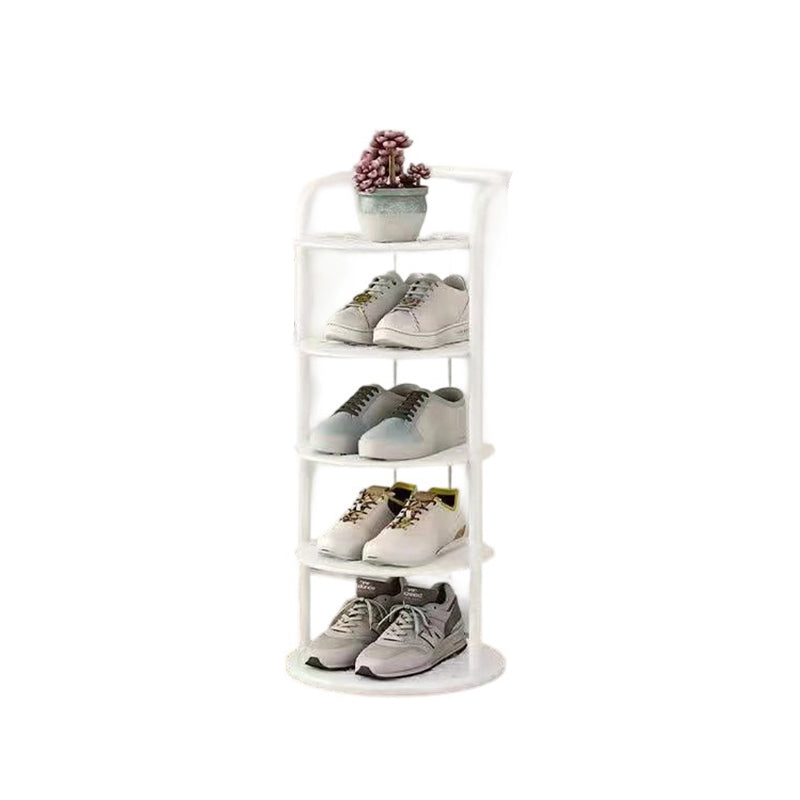 Rond Schoenenrek Meerlaags Verticaal Staal Hal Slaapkamer Garderobekast Opbergruimte Minimalistisch Design