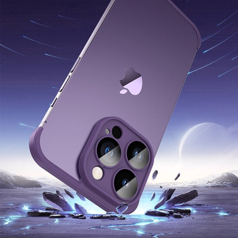 Minimalistische iPhone Beschermframes Boven Onder Camera Metaal Siliconen 6 Kleuren Draadloos Laden Stijlvol