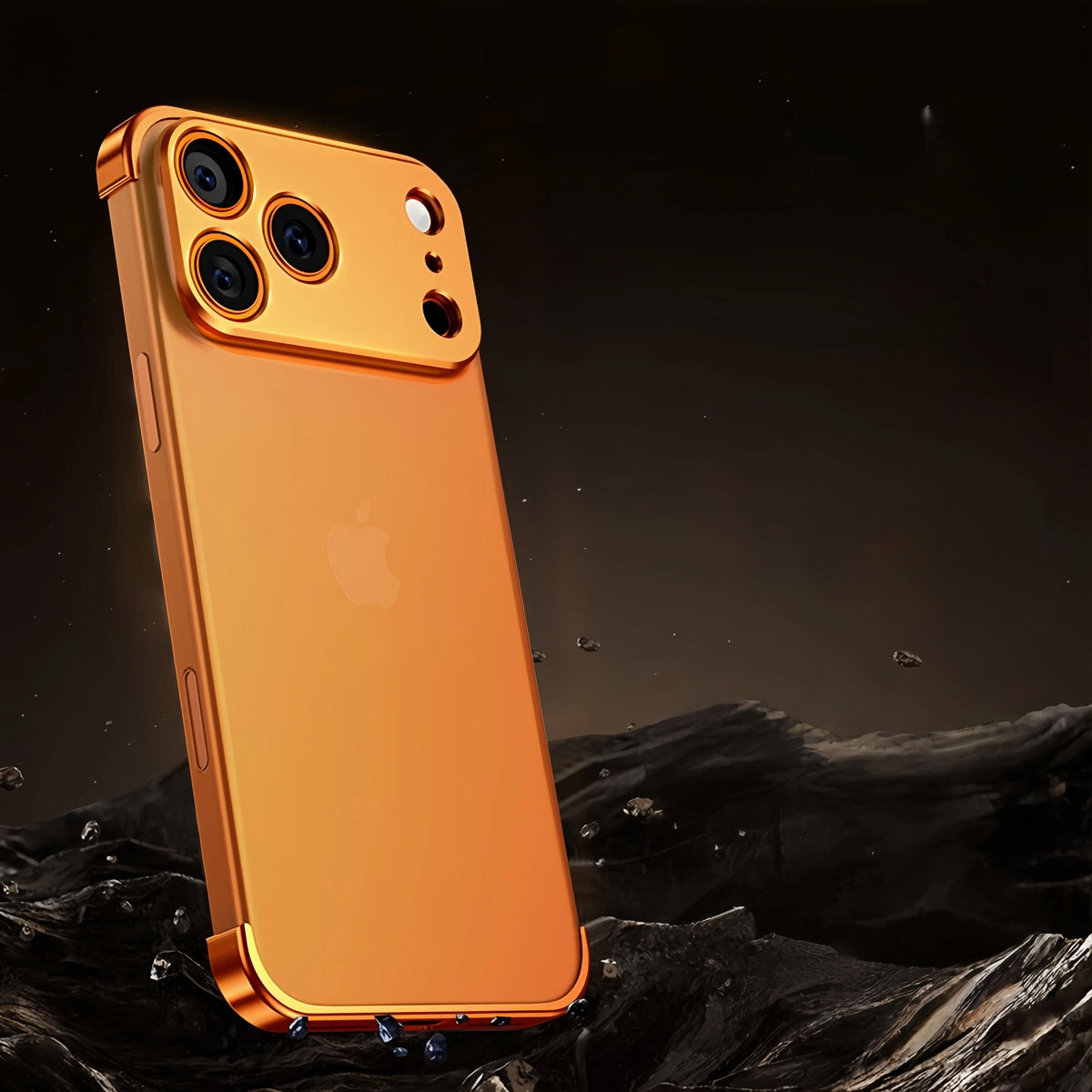 Minimalistische iPhone Beschermframes Boven Onder Camera Metaal Siliconen 6 Kleuren Draadloos Laden Stijlvol