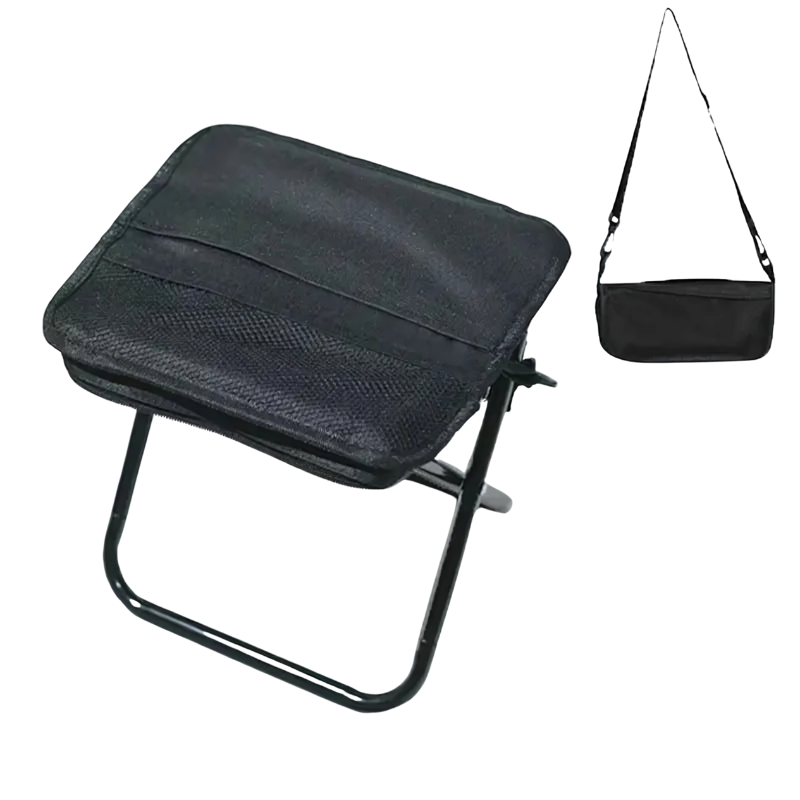 Opvouwbare Campingstoel Ultralight met Draagriem Zwart Khaki Rood voor Festival Outdoor Picknick Strand Tuin