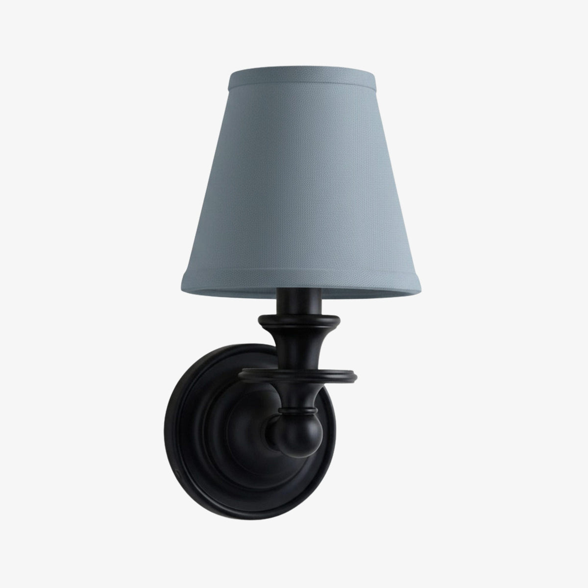 Wandlamp met stoffen kap en zwanenhalsarm - smeedijzeren armatuur met verstelbare leeslamp