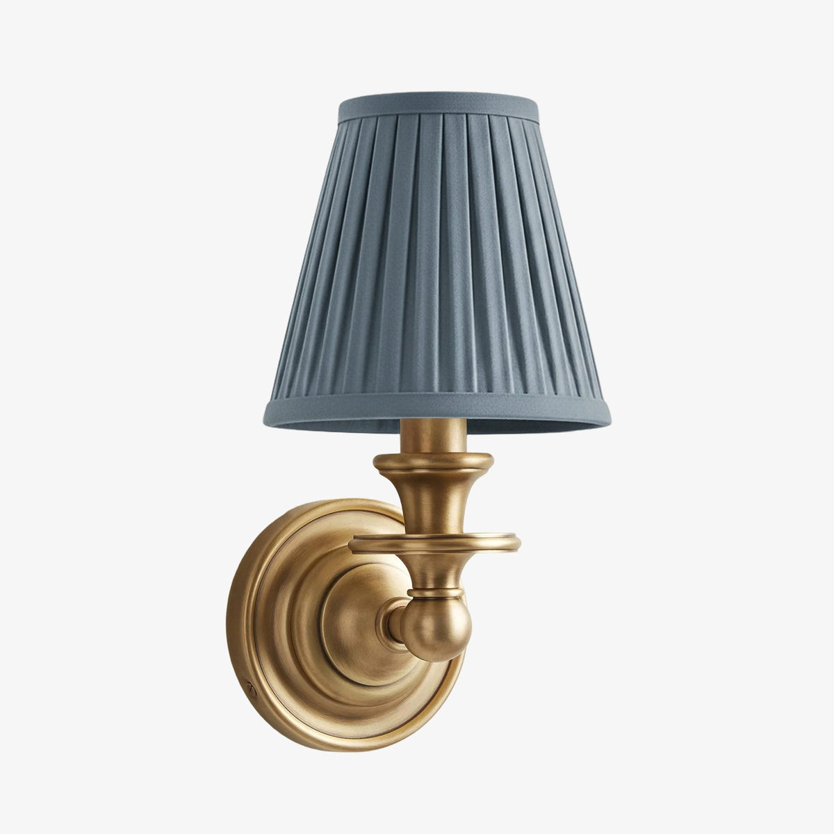 Wandlamp met stoffen kap en zwanenhalsarm - smeedijzeren armatuur met verstelbare leeslamp