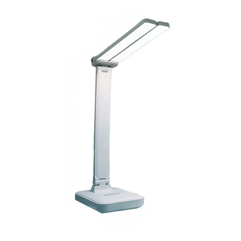 Opvouwbare LED-Bureaulamp met Telefoonhouder Instelbaar Licht 3 Standen USB Oplaadbaar Compact Design
