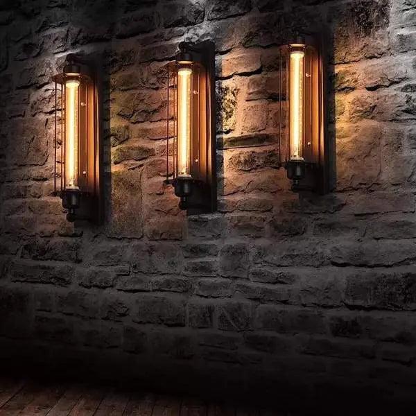 Industriële Vintage Wandlamp met Metalen Armatuur - Retro Verlichting voor Woonkamer, Slaapkamer & Kantoor