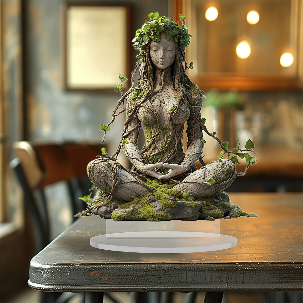 Spirituele Godin Sculptuur Acryl 20cm Bohemian Decoratie Woonkamer Slaapkamer Bureau Altaar Kunstbeeld