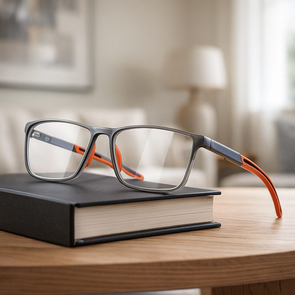 Multifocale Leesbril met Blauwe Lichtfilter - Ultralichte TR90 Bril met UV-Bescherming en Progressieve Glazen voor Scherp Zicht