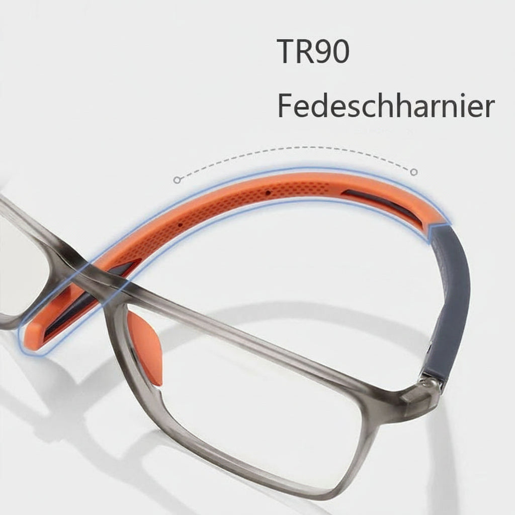 Multifocale Leesbril met Blauwe Lichtfilter - Ultralichte TR90 Bril met UV-Bescherming en Progressieve Glazen voor Scherp Zicht