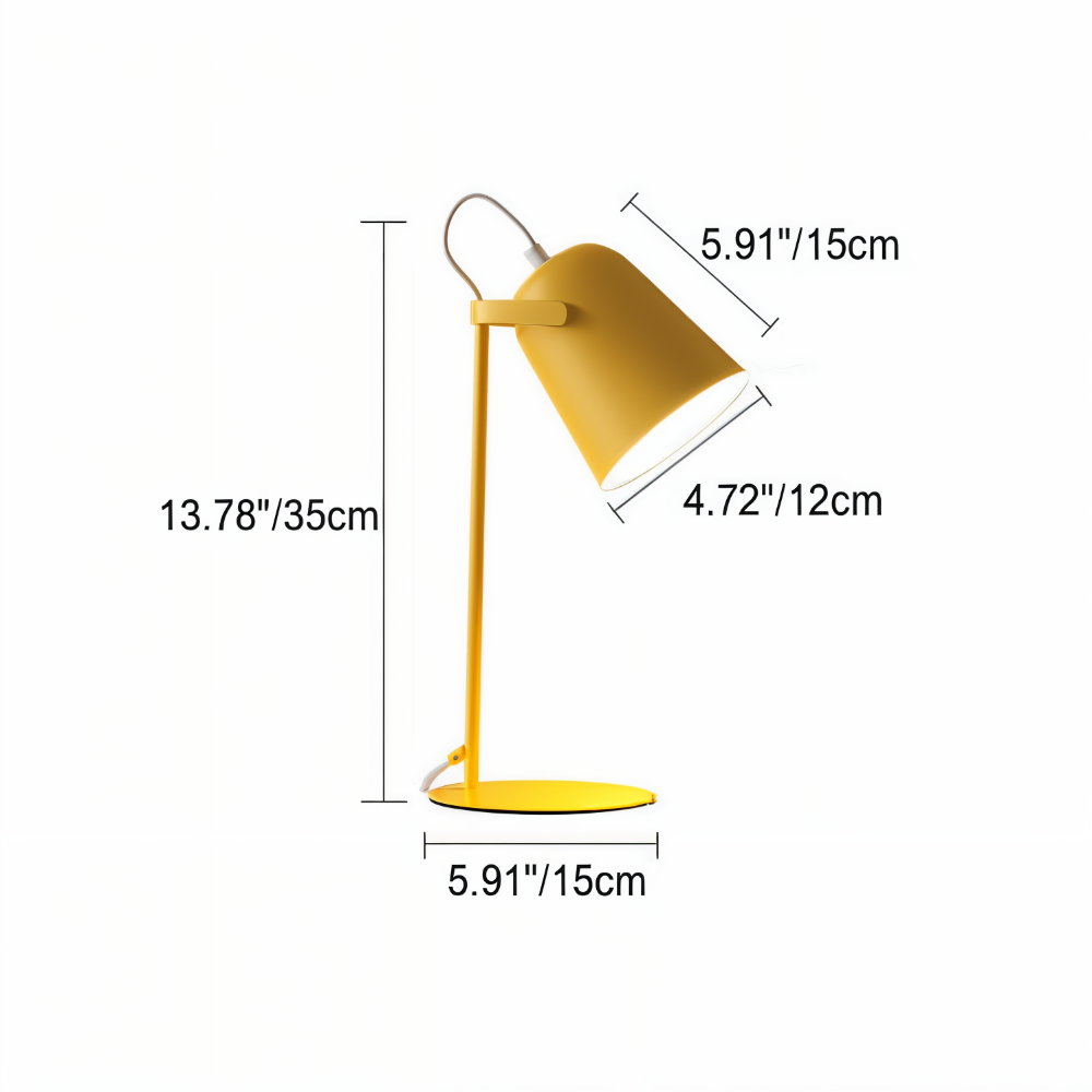 Draaibare Tafellamp met Verstelbare Lichtbundel - Design Verlichting in Zachte Macaron Tinten voor Bureau & Leeshoek