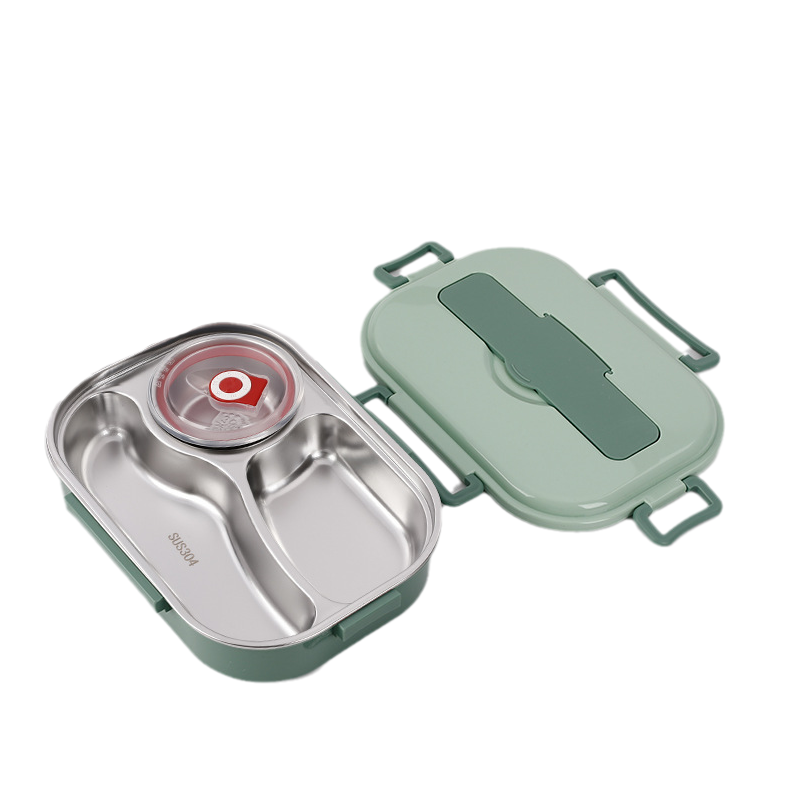 Thermische Lunchbox Roestvrij Staal - Bentobox met Vakken - Lekvrij Isolerend voor Werk School Picknick