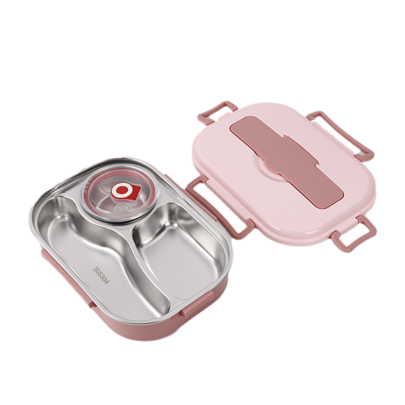 Thermische Lunchbox Roestvrij Staal - Bentobox met Vakken - Lekvrij Isolerend voor Werk School Picknick
