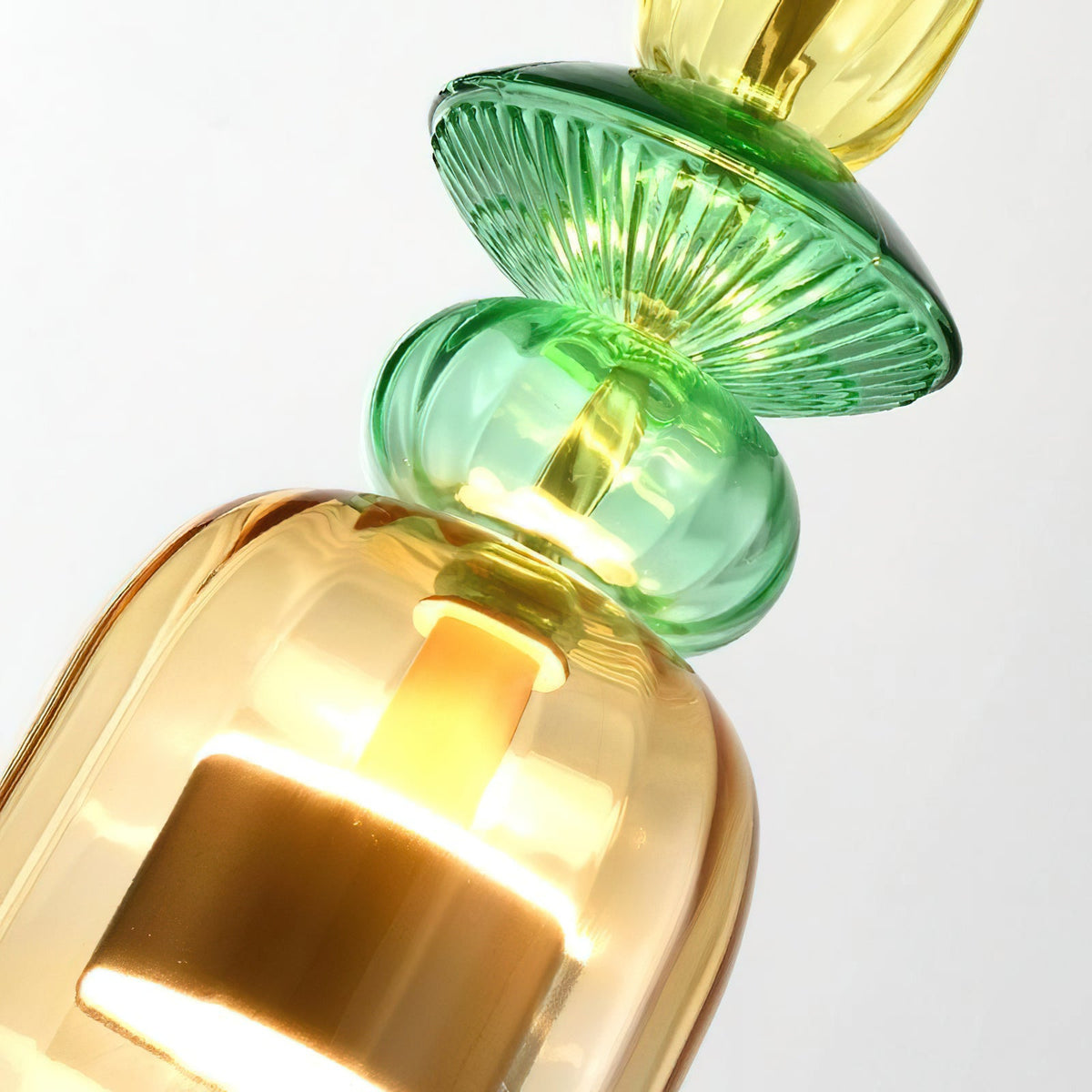 Glazen Hanglamp met Gekleurde Kap - Scandinavisch Verlichtingsdesign met Geïntegreerde LED - Macaron Jar Pendant Light