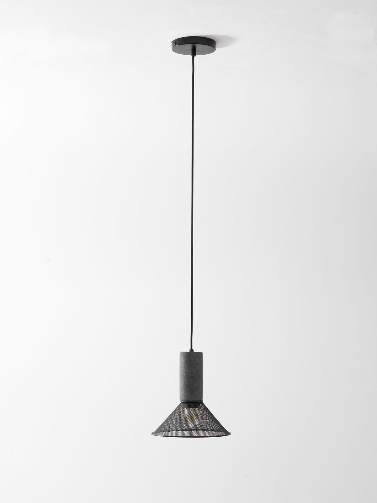 Beton Hanglamp Industrieel Cilinder Metaal Zwart Grijs E27