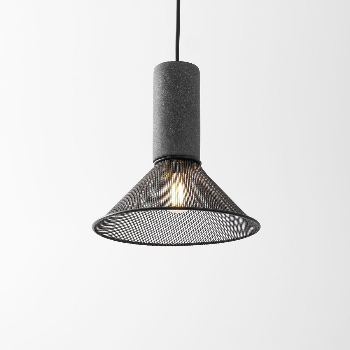 Beton Hanglamp Industrieel Cilinder Metaal Zwart Grijs E27
