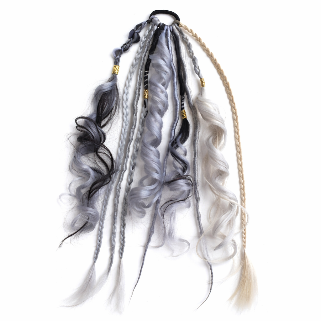 Bohemian Haarextensie Paardenstaart 50cm Synthetisch Haar 8 Dreadlock Strengen Gekleurd Vlecht Accessoire
