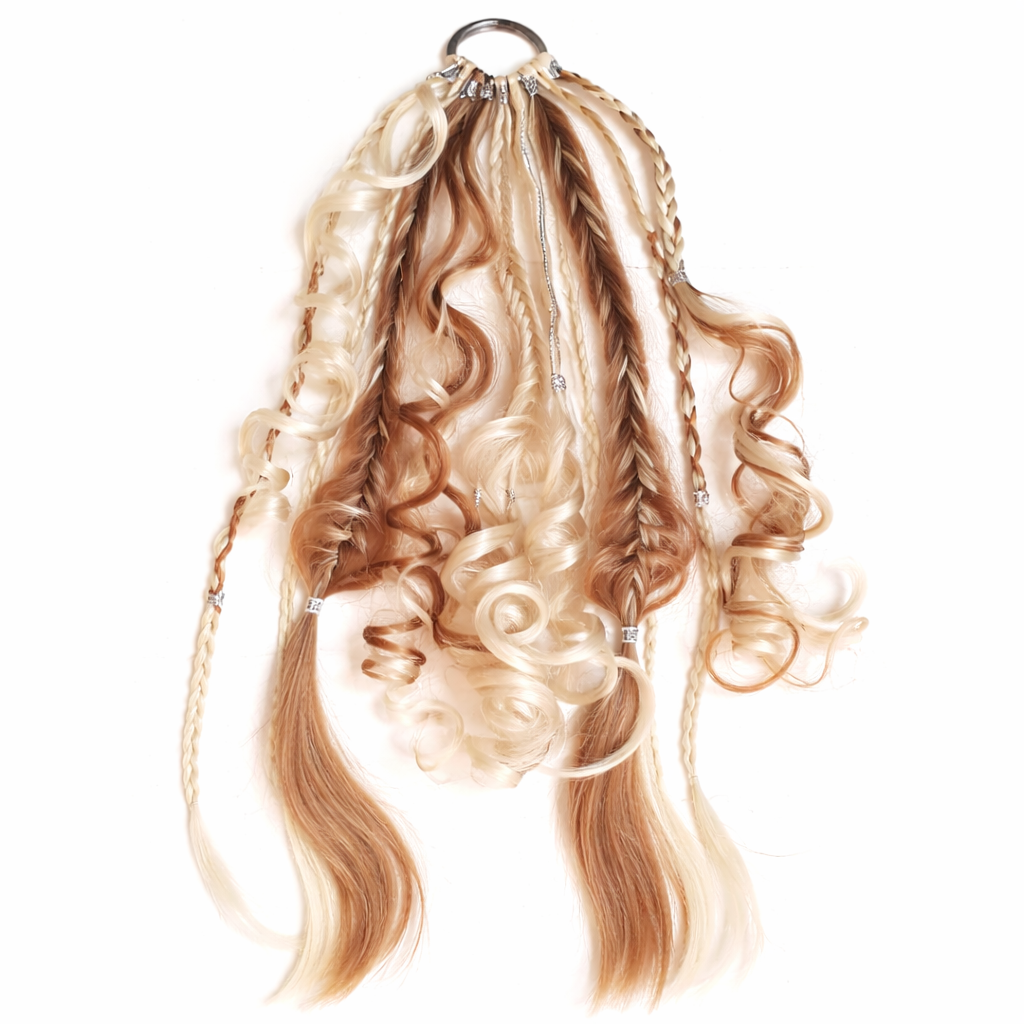 Bohemian Haarextensie Paardenstaart 50cm Synthetisch Haar 8 Dreadlock Strengen Gekleurd Vlecht Accessoire