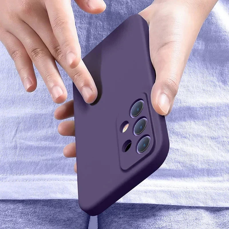 Vloeibaar Siliconen Telefoonhoesje Samsung Galaxy Slagvast Schokbestendig Beschermhoes Flexibel 20+ Kleuren