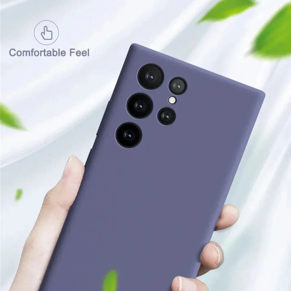 Vloeibaar Siliconen Telefoonhoesje Samsung Galaxy Slagvast Schokbestendig Beschermhoes Flexibel 20+ Kleuren