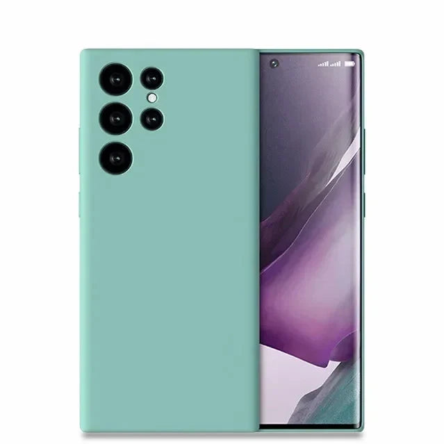 Vloeibaar Siliconen Telefoonhoesje Samsung Galaxy Slagvast Schokbestendig Beschermhoes Flexibel 20+ Kleuren