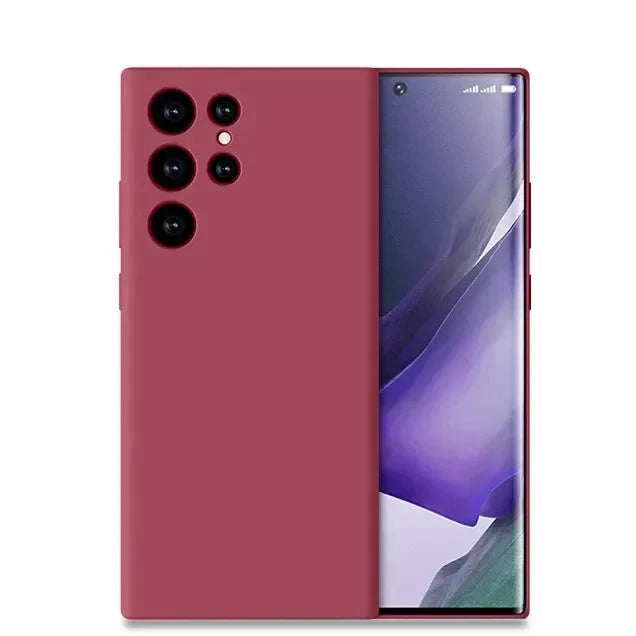 Vloeibaar Siliconen Telefoonhoesje Samsung Galaxy Slagvast Schokbestendig Beschermhoes Flexibel 20+ Kleuren