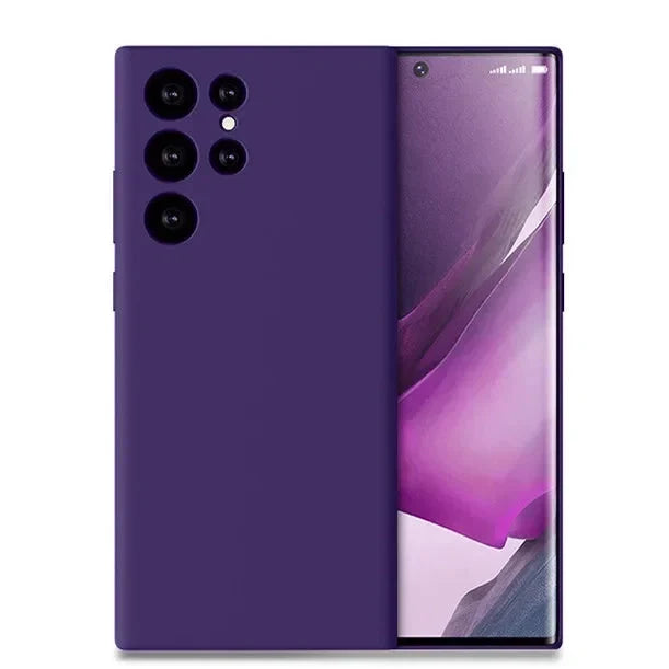 Vloeibaar Siliconen Telefoonhoesje Samsung Galaxy Slagvast Schokbestendig Beschermhoes Flexibel 20+ Kleuren