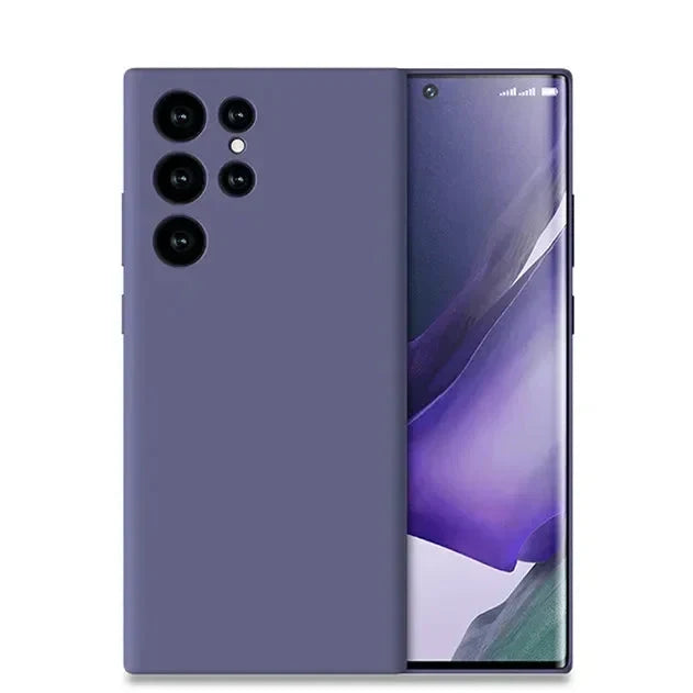 Vloeibaar Siliconen Telefoonhoesje Samsung Galaxy Slagvast Schokbestendig Beschermhoes Flexibel 20+ Kleuren