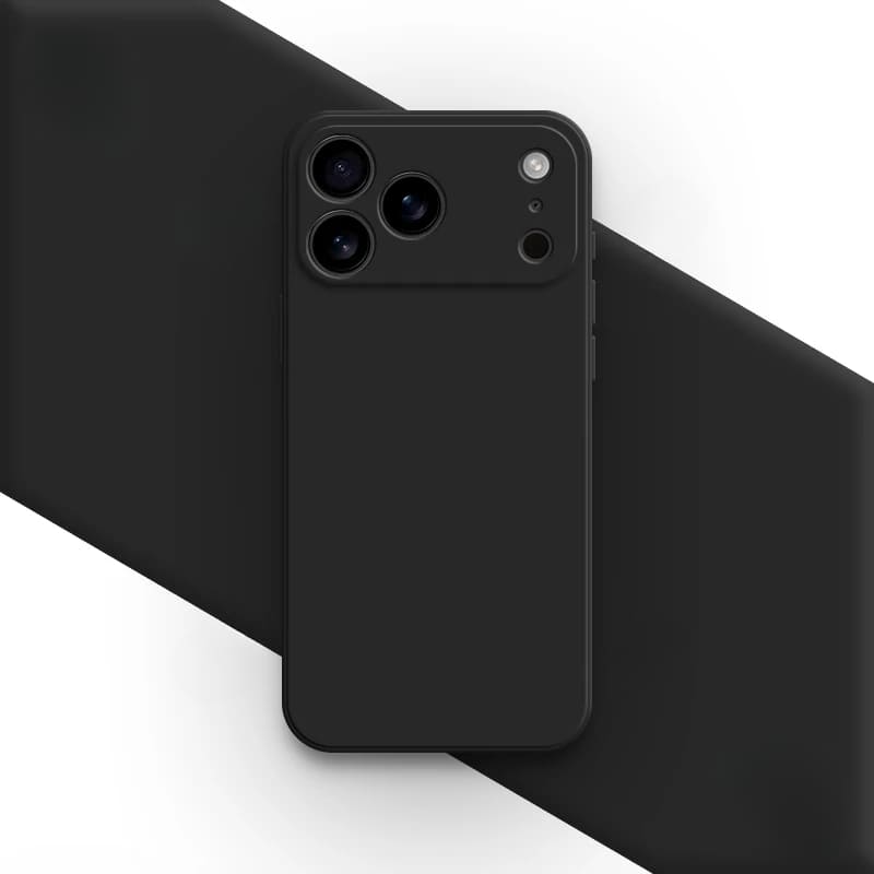 Vloeibaar Siliconen iPhone Hoesje met Schokdemping voor 14 15 16 17 Pro Max Modellen Klassieke Beschermhoes