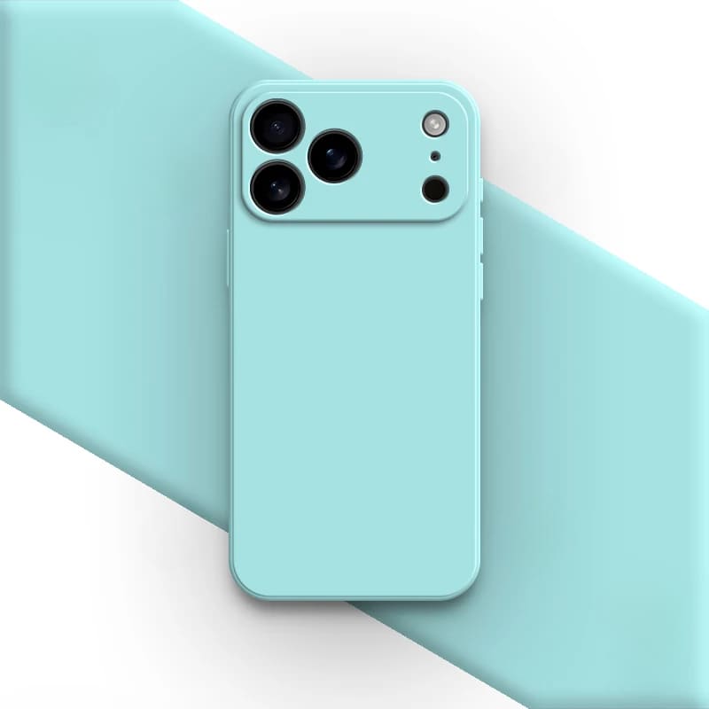Vloeibaar Siliconen iPhone Hoesje met Schokdemping voor 14 15 16 17 Pro Max Modellen Klassieke Beschermhoes
