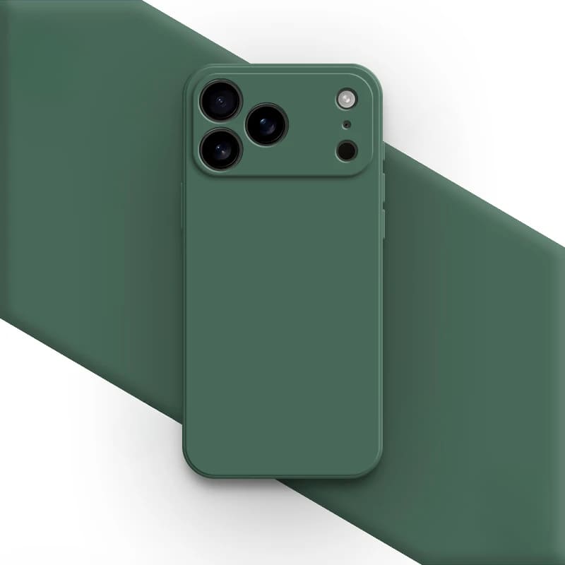 Vloeibaar Siliconen iPhone Hoesje met Schokdemping voor 14 15 16 17 Pro Max Modellen Klassieke Beschermhoes