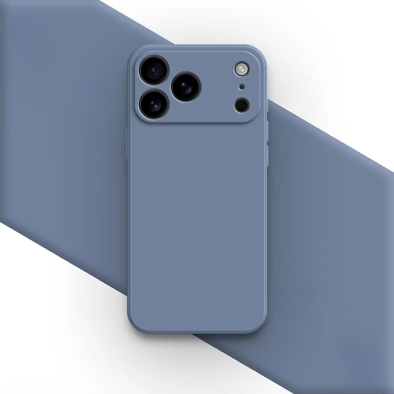 Vloeibaar Siliconen iPhone Hoesje met Schokdemping voor 14 15 16 17 Pro Max Modellen Klassieke Beschermhoes