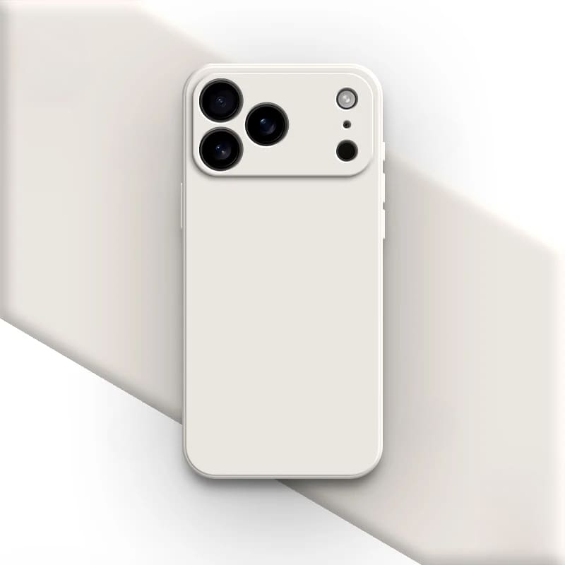Vloeibaar Siliconen iPhone Hoesje met Schokdemping voor 14 15 16 17 Pro Max Modellen Klassieke Beschermhoes