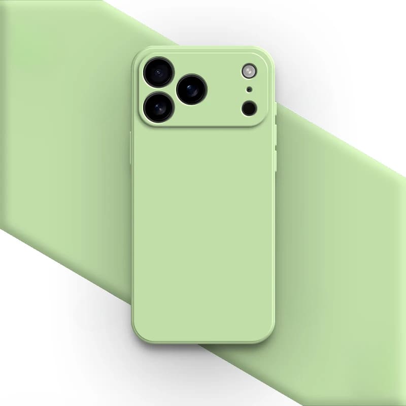 Vloeibaar Siliconen iPhone Hoesje met Schokdemping voor 14 15 16 17 Pro Max Modellen Klassieke Beschermhoes