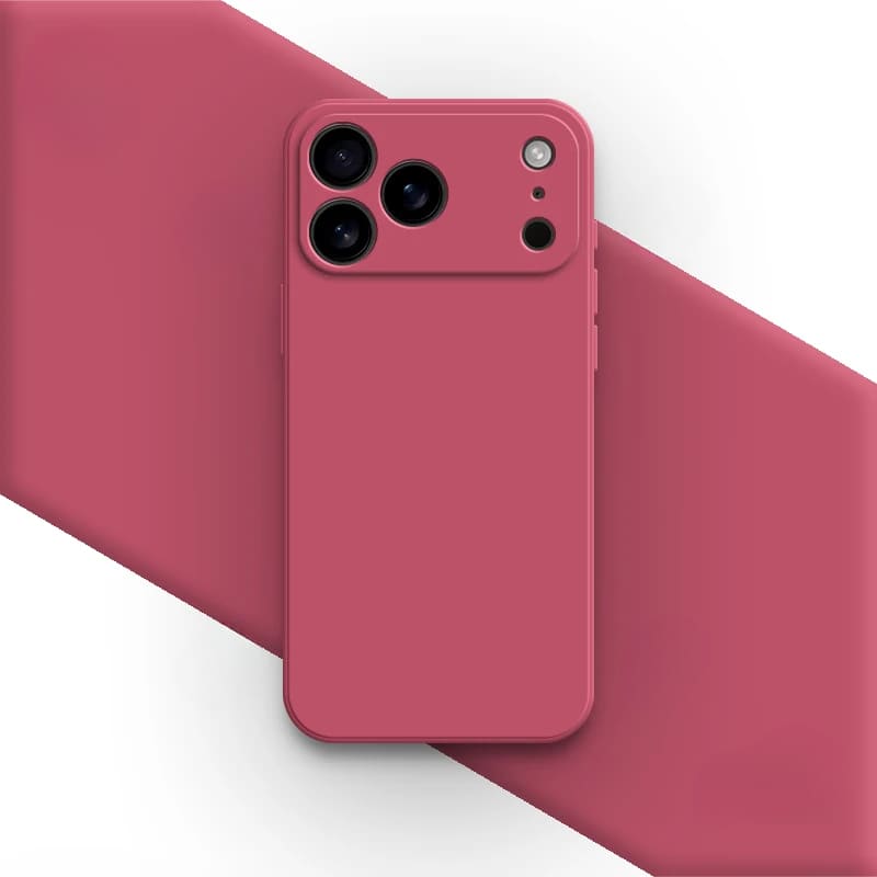 Vloeibaar Siliconen iPhone Hoesje met Schokdemping voor 14 15 16 17 Pro Max Modellen Klassieke Beschermhoes