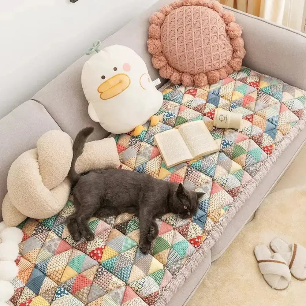 Zachte Bloemen Bankhoes - Wasbare Petmat voor Katten en Honden - Beschermhoes Bank