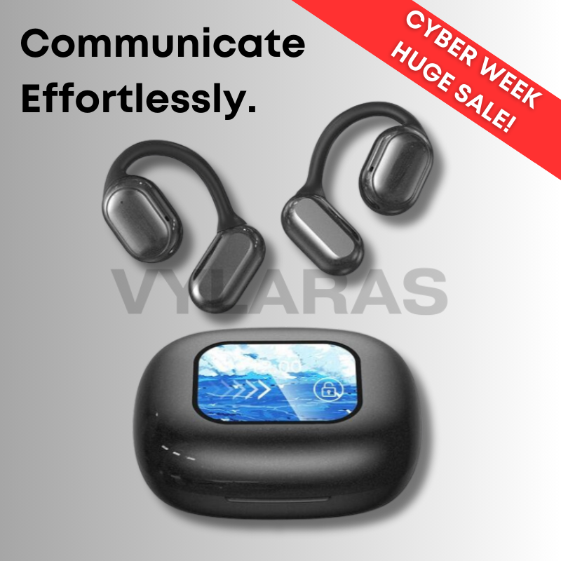 Draadloze Vertaaloortjes met AI Real-Time Vertaling - 40+ Talen, Noise Cancellation, Touch Bediening, 20 Uur Batterij