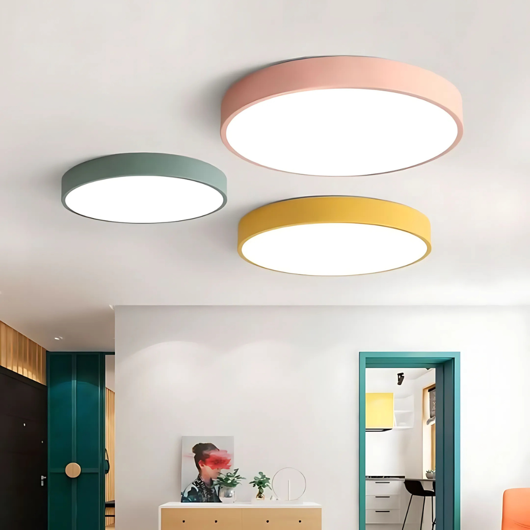 Minimalistische Plafondlamp van Hout & Acryl - Scandinavisch Design voor Woonkamer en Slaapkamer - Energiezuinig LED-Licht - Eenvoudige Montage