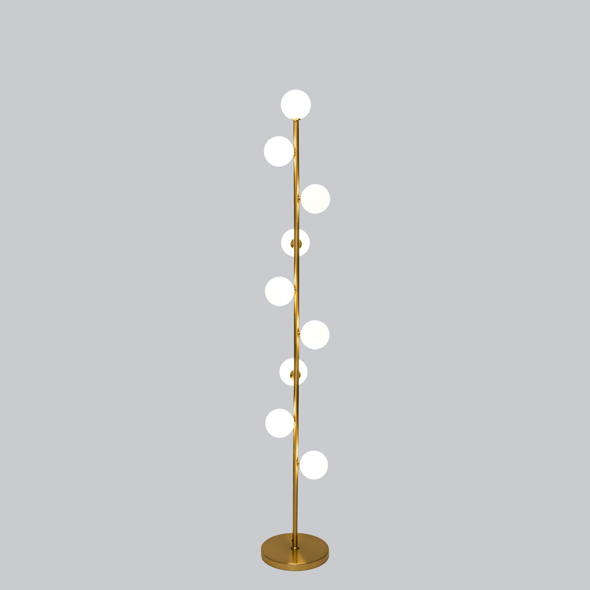 Scandinavische Minimalistische Staande Lamp Met Glazen Bollen En Warm Licht