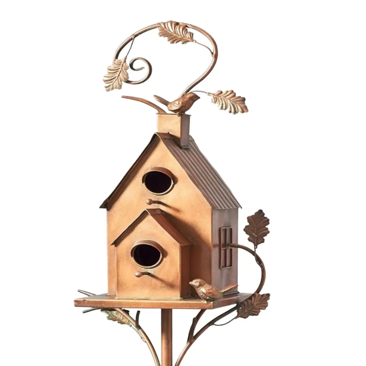 Metalen Vogelhuisje op Tuinsteker Vintage Stijl Tuindecoratie 5 Varianten Ornament Decoratief voor Tuin Patio Terras