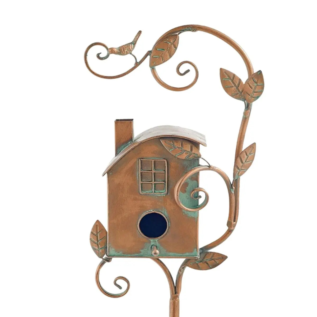 Metalen Vogelhuisje op Tuinsteker Vintage Stijl Tuindecoratie 5 Varianten Ornament Decoratief voor Tuin Patio Terras