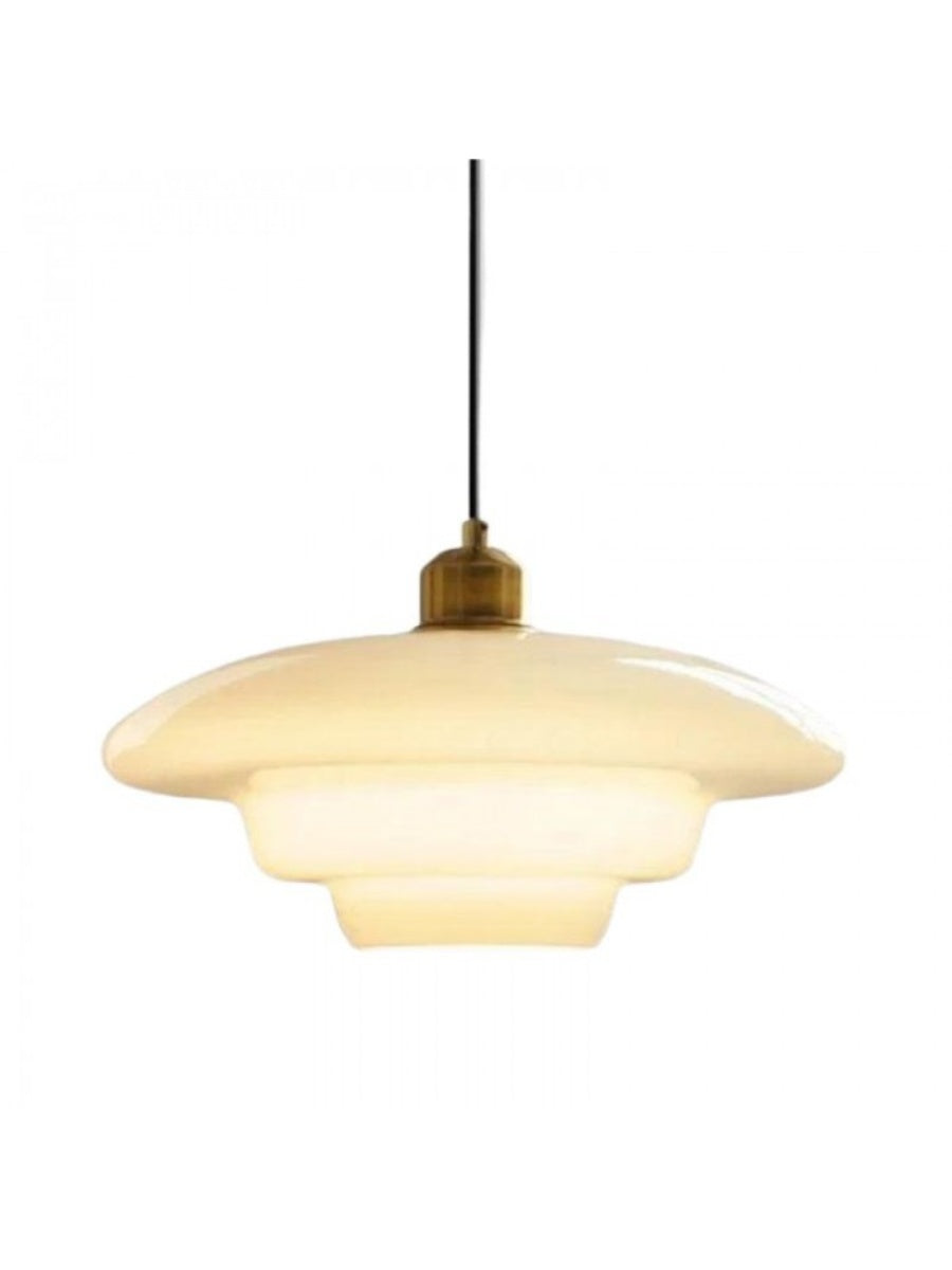 Glazen Hanglamp met Gelaagd Design - Melkwit Matglas voor Eetkamer en Woonkamer