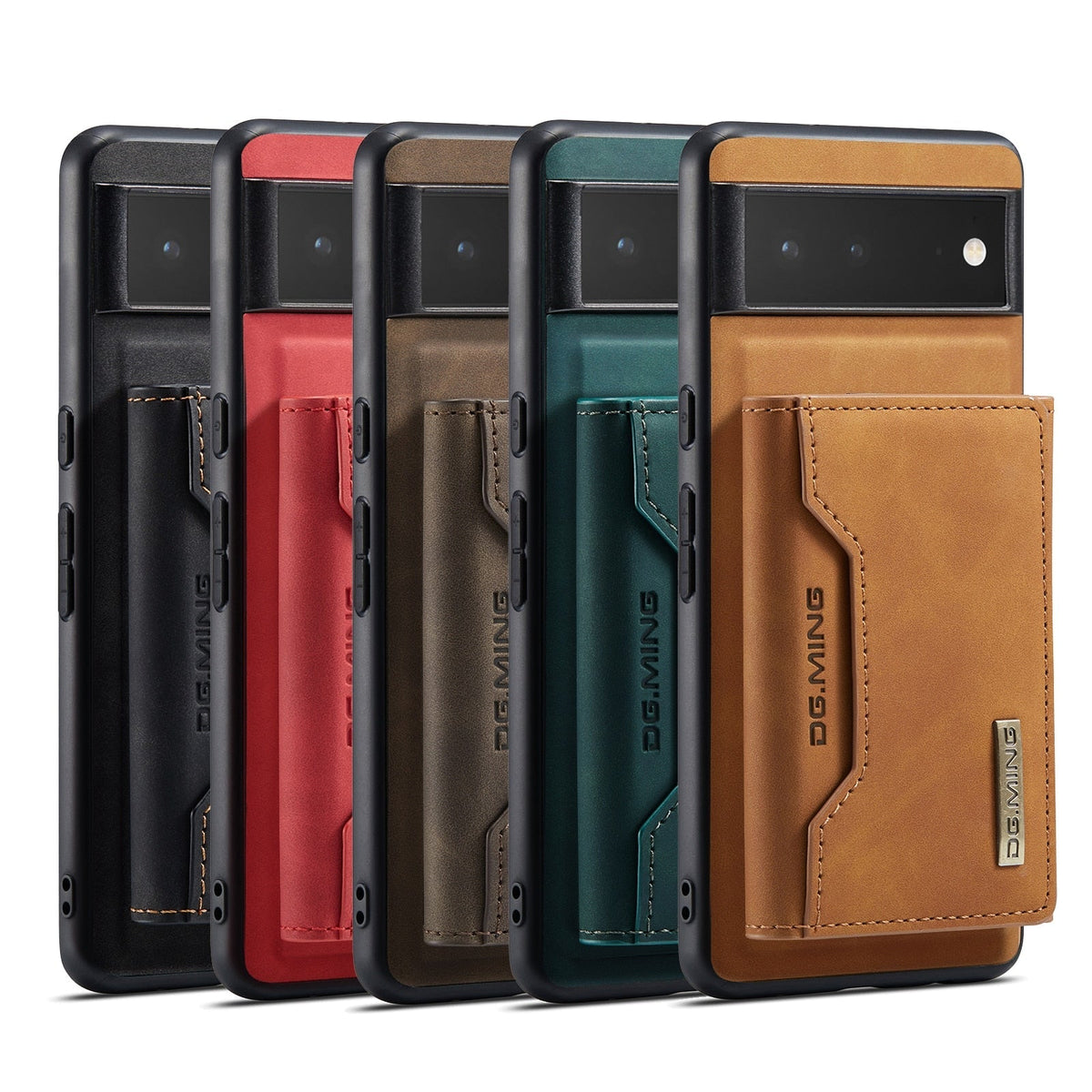 Afneembare Lederen Portemonnee Hoes Google Pixel Magnetisch met Kaartslots Bruin Zwart Smartphone Accessoire