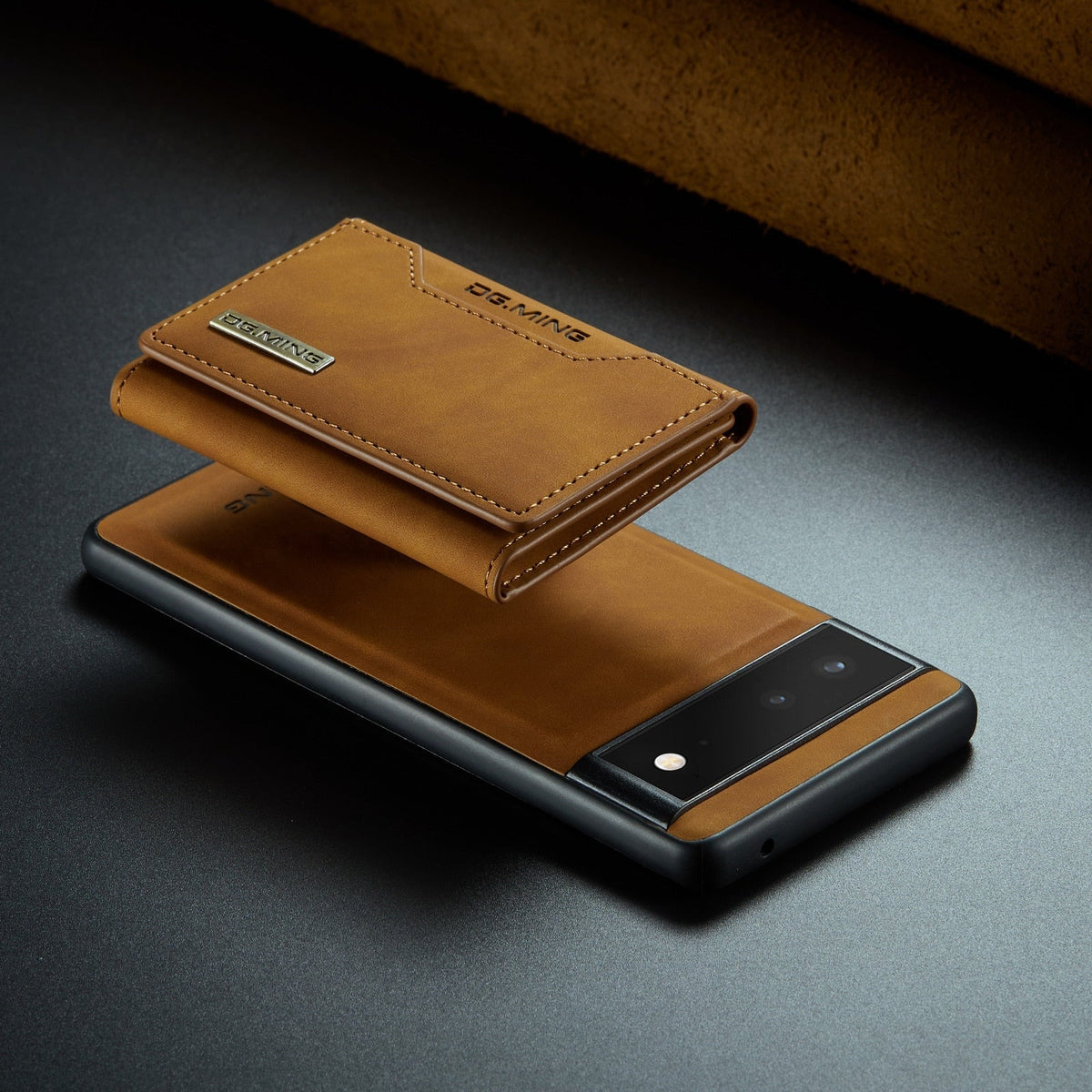 Afneembare Lederen Portemonnee Hoes Google Pixel Magnetisch met Kaartslots Bruin Zwart Smartphone Accessoire