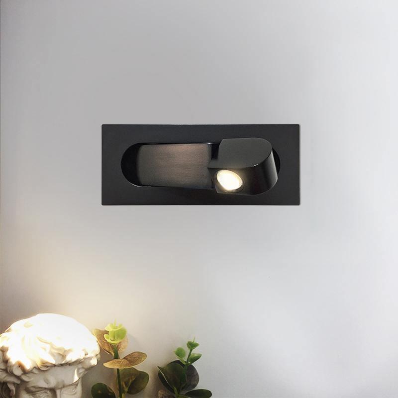 LED wandlamp met verborgen schakelaar - druk in, druk uit - verstelbare kop voor leeslicht naast bed