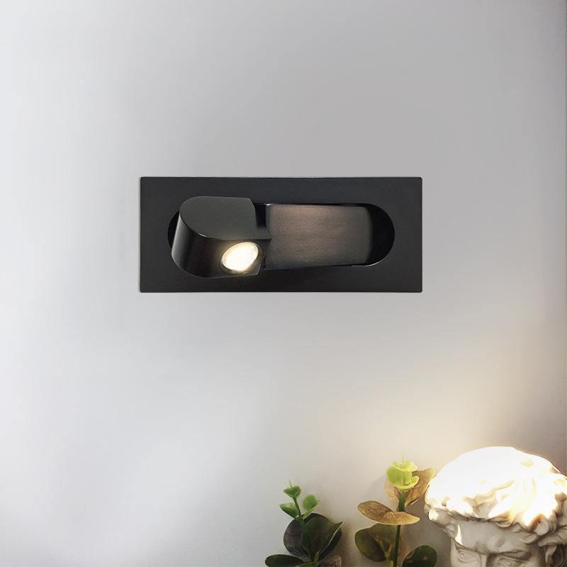 LED wandlamp met verborgen schakelaar - druk in, druk uit - verstelbare kop voor leeslicht naast bed