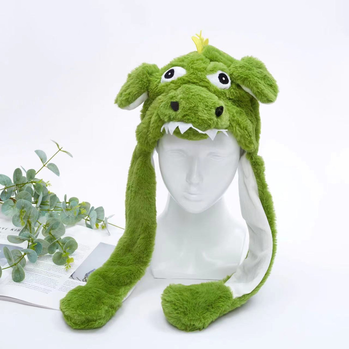 Pluche Muts met Bewegende Oortjes voor Kinderen en Volwassenen - Zachte Knuffelmuts met Springmechanisme