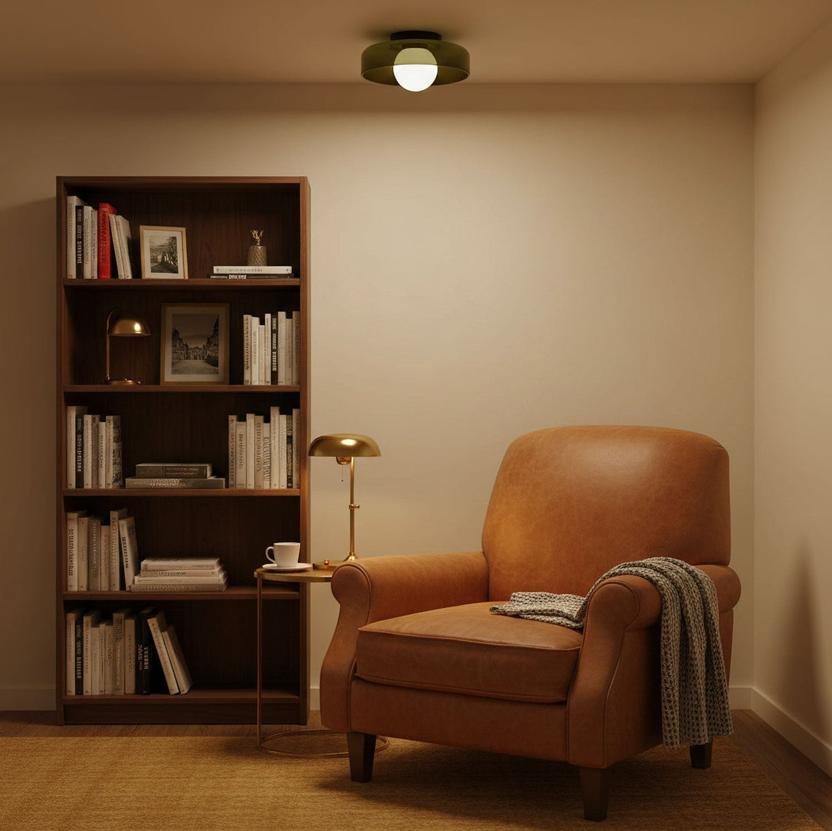 Disc Orb Plafondlamp - Moderne Glazen Lampenkap Rond Scandinavisch Design Messing Basis 3 Lichtpunten Warm Licht Woonkamer Slaapkamer Eetkamer