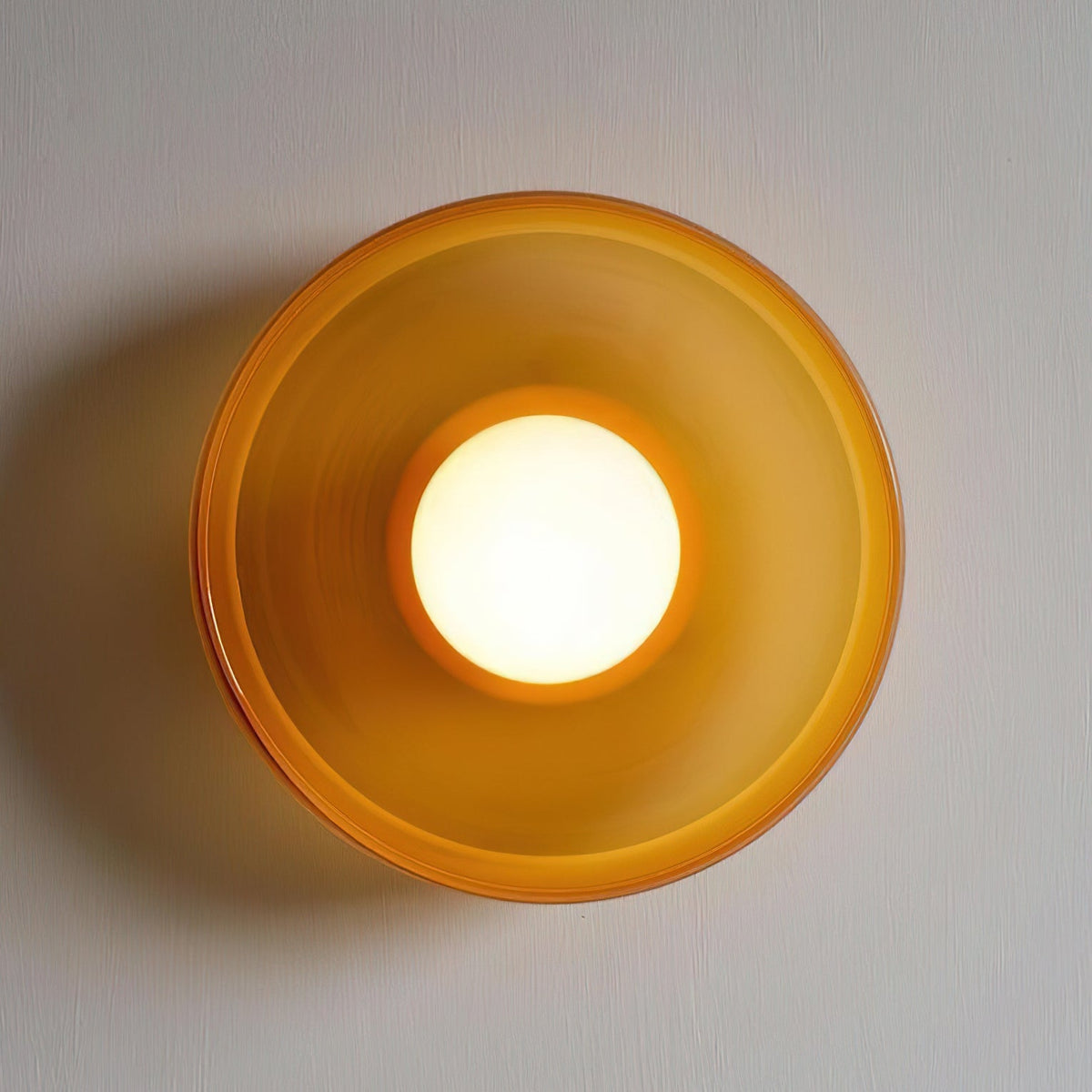 Disc Orb Plafondlamp - Moderne Glazen Lampenkap Rond Scandinavisch Design Messing Basis 3 Lichtpunten Warm Licht Woonkamer Slaapkamer Eetkamer