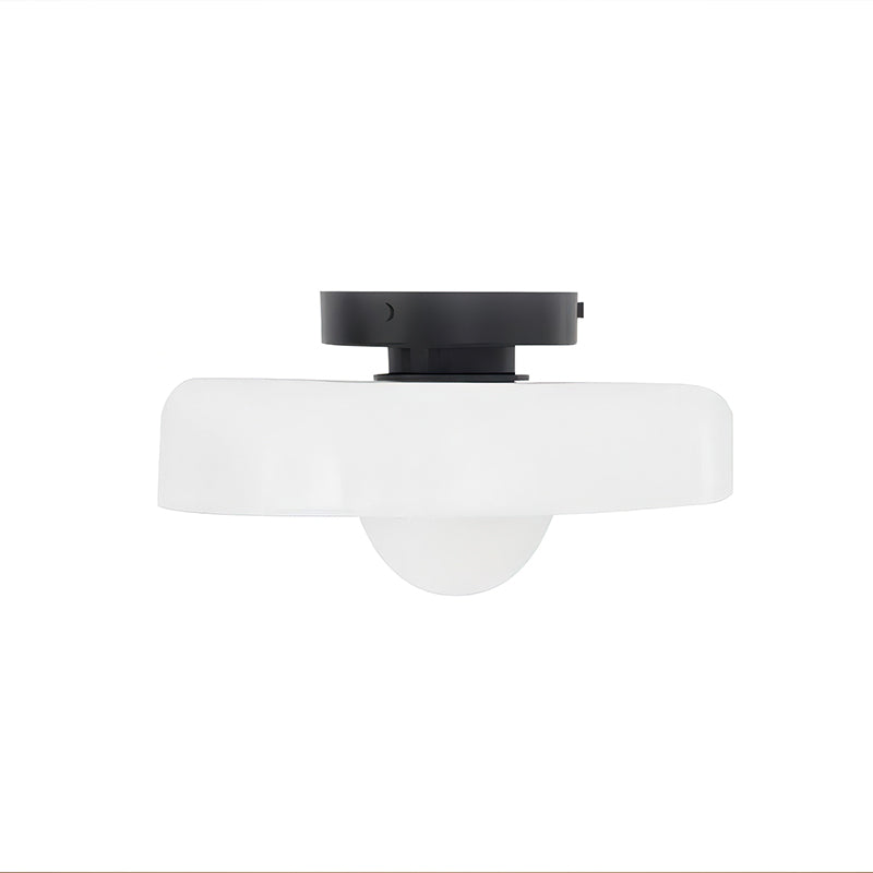 Disc Orb Plafondlamp - Moderne Glazen Lampenkap Rond Scandinavisch Design Messing Basis 3 Lichtpunten Warm Licht Woonkamer Slaapkamer Eetkamer