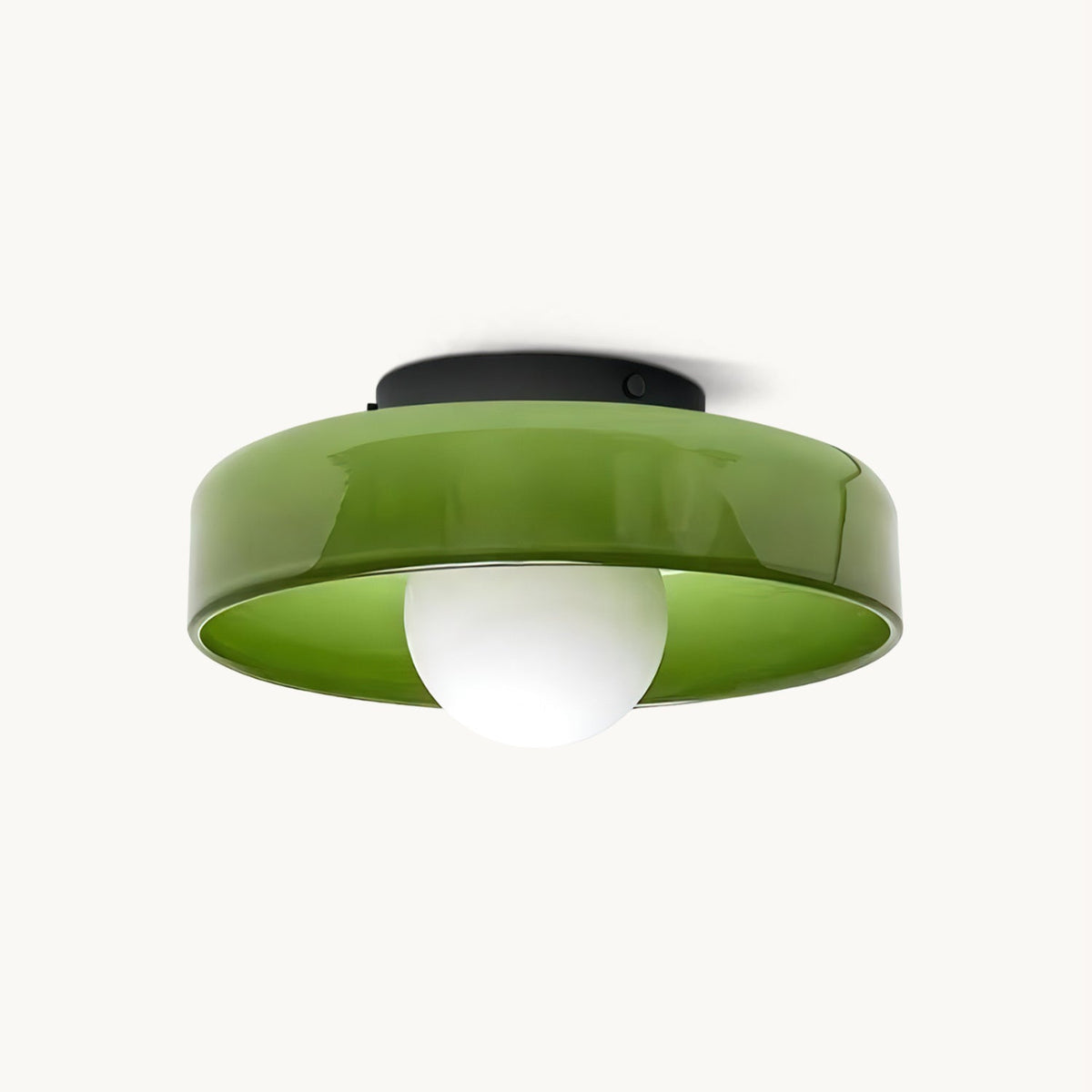 Disc Orb Plafondlamp - Moderne Glazen Lampenkap Rond Scandinavisch Design Messing Basis 3 Lichtpunten Warm Licht Woonkamer Slaapkamer Eetkamer