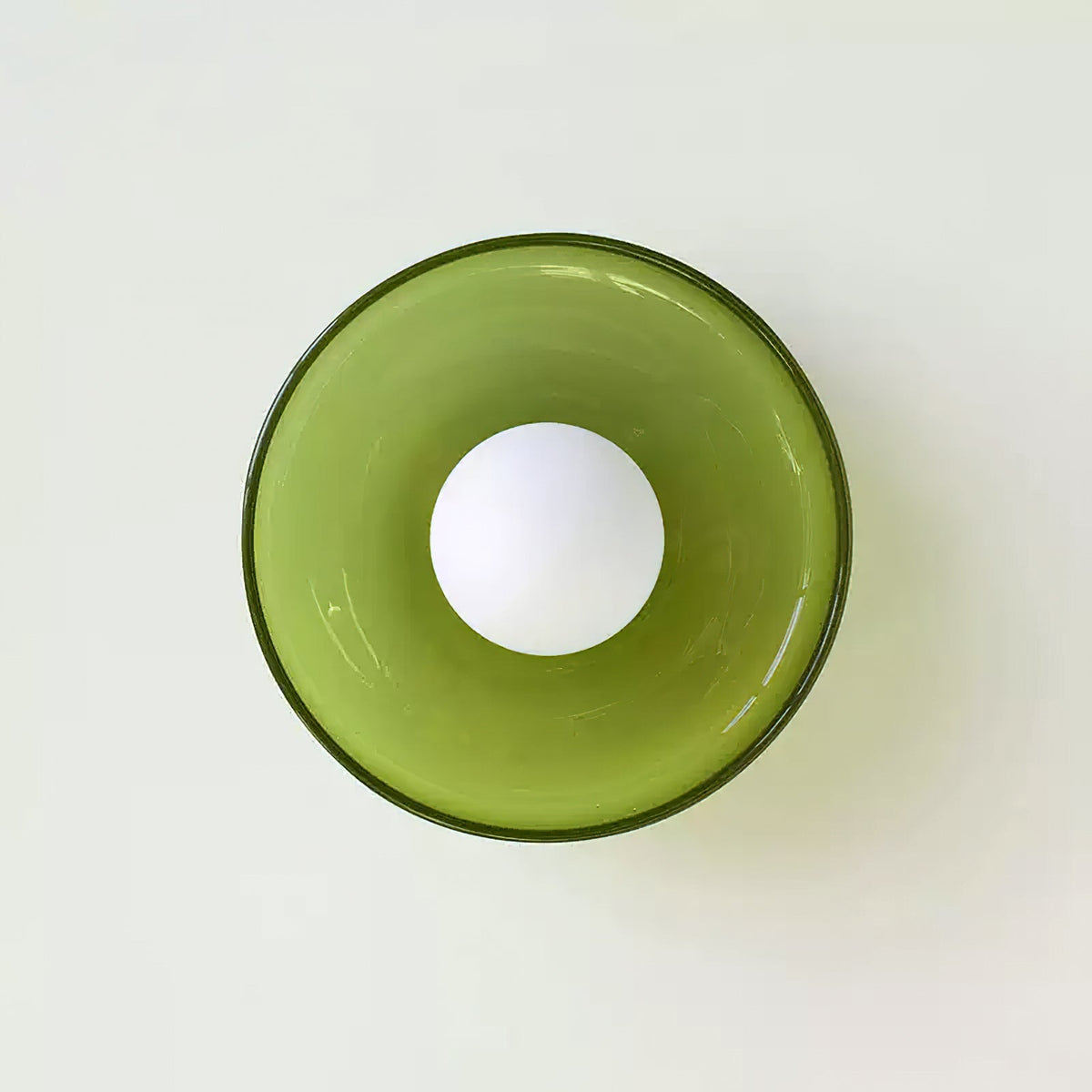 Disc Orb Plafondlamp - Moderne Glazen Lampenkap Rond Scandinavisch Design Messing Basis 3 Lichtpunten Warm Licht Woonkamer Slaapkamer Eetkamer