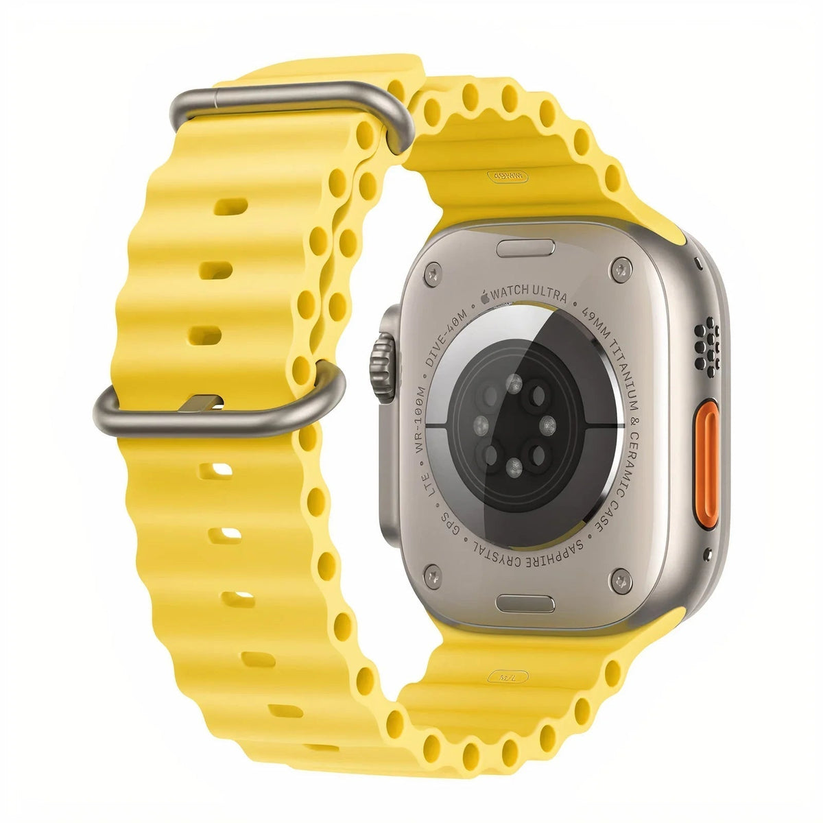 Elastische Horlogeband voor Smartwatch 40-49mm Siliconen Stretch Bandje Geel Blauw Wit Oranje Geschikt voor Sport Duiken Dagelijks Gebruik Comfortabele Pasvorm Ook Over Wetsuit